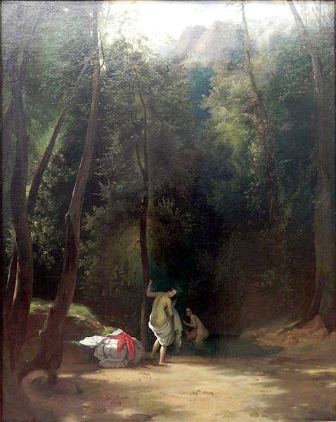 Carl Blechen Badende Madchen im Park von Terni oil painting picture